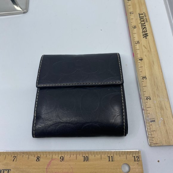 COACH Black Leather Dual fold Wallet - Picture 2 of 7